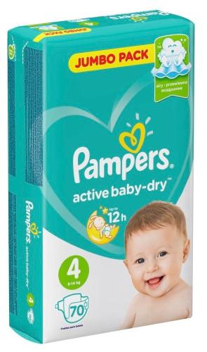 Подгузники PAMPERS Active Baby-Dry Maxi 9-14 кг 70шт