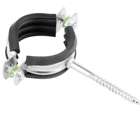 Хомут трубный оцинкованный, с шурупом, 3", 100шт, ЗУБР 37854-8395-100