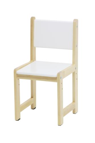 Стул для комплекта растущей детской мебели Polini Kids Eco 400 SM, белый-натуральный