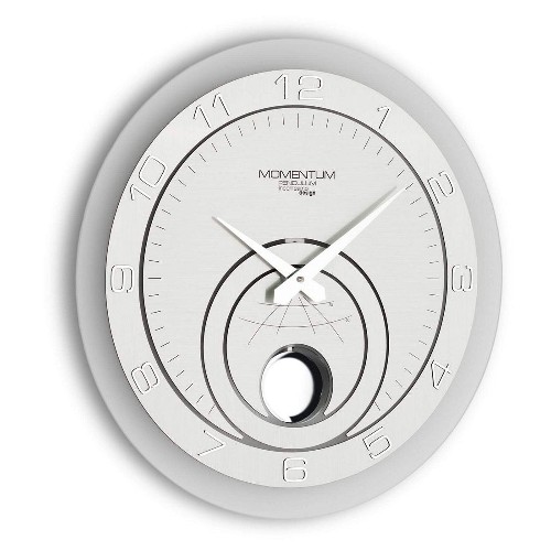 Часы настенные Momentum Pendulum, диаметр 45/серебристый металлик Часы настенные Momentum Pendulum, диаметр 45/серебристый металлик