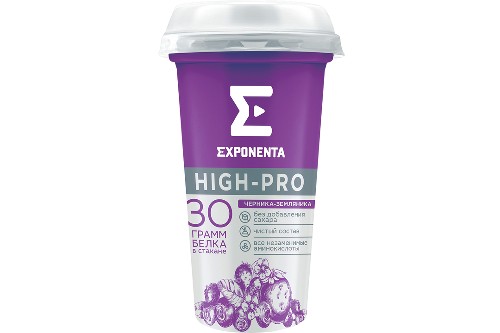 Напиток кисломолочный Exponenta High-pro Черника земляника 250 г