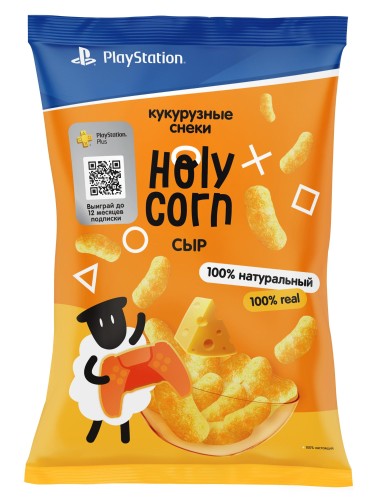 Снеки кукурузные Holy Corn Сыр, 50г