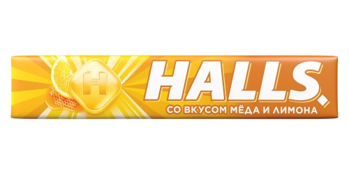 Леденцы Halls мед и лимон, 25гx12шт/уп