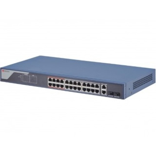 HiWatch SWT-1326P Коммутатор 24x100Mb 24PoE 370W управляемый