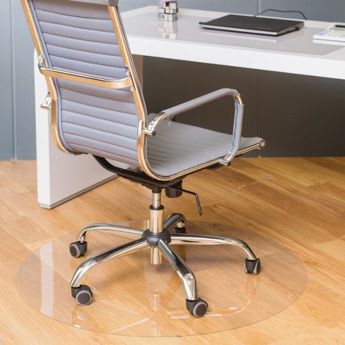 Защитный коврик под компьютерное кресло BRABIX 604849 диаметр 100 см, глянец, 1 мм