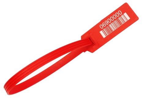 Пломба пластиковая универсальная номерная ЭКОфикс 220 мм,красная,1000шт/уп