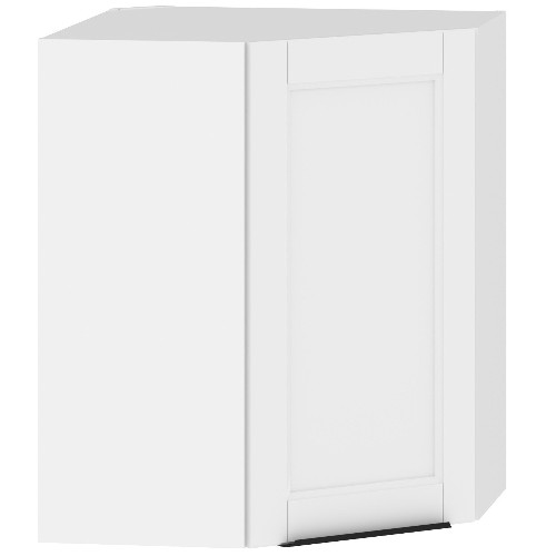 Шкаф угловой навесной с полкой SICILIA MCHP 6072.1C, белая эмаль/белый, 60х60х72 см