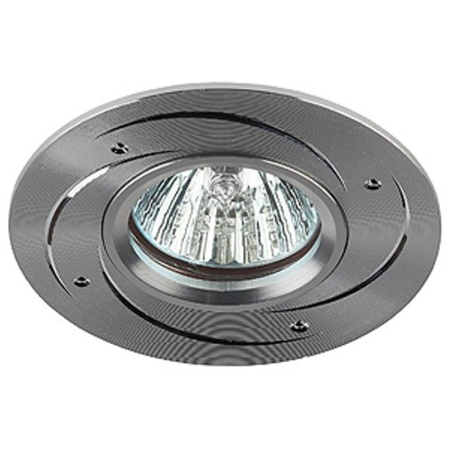 Спот встраиваемый Эра KL43 SL, MR16,12V/220V, 50W  серебро (100/2100)