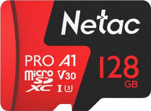 Карта памяти Netac MicroSD card P500 Extreme Pro 128GB, retail version w/SD