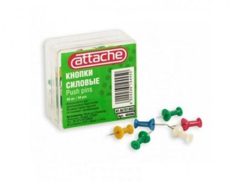Кнопки для пробковых досок силовые  ATTACHE 50 шт./уп.