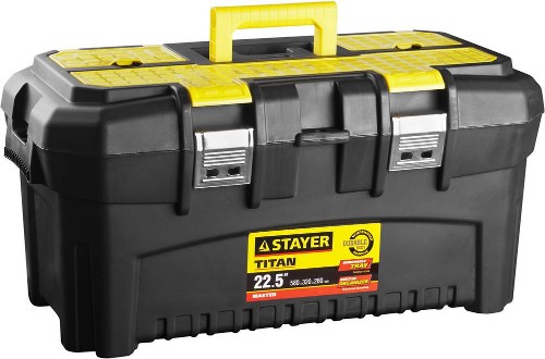 STAYER TITAN-22, 580 x 320 x 280 мм, (22"), пластиковый ящик для инструментов (38016-22)