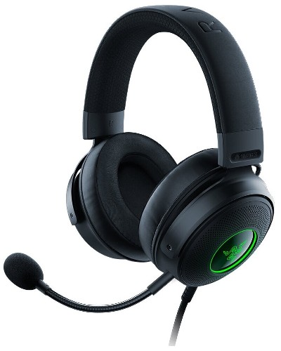 Игровая гарнитура Razer Kraken V3, RGB подсветка, 2 динамика, съемный микрофон Игровая гарнитура Razer Kraken V3, RGB подсветка, 2 динамика, съемный микрофон