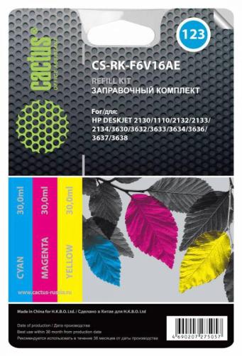 Заправочный набор Cactus многоцветный 90мл для HP CS-RK-F6V16AE