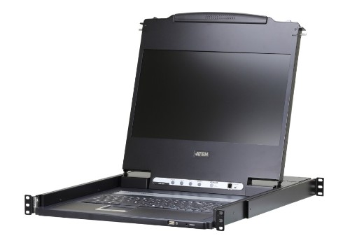 Kонсоль управления, для KVM-переключателей, электрон., 19", HD, SVGA+KBD+MOUSE PS/2 USB,DVI с KVM шнуром USB 1.8м, LCD экран 17", лат./рус.Kлав., (выход на вторую конс 1280x1024 75Hz DDC2BKрепление...