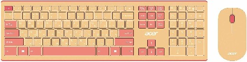 Беспроводной комплект клавиатура+мышь Acer OCC205 бежевый/розовый (zl.accee.00f)