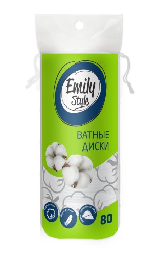 Диски ватные Emily Style 80шт/уп