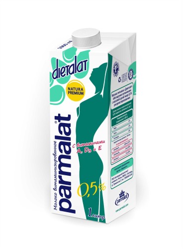 Молоко Parmalat Диеталат витаминизированное 0,5% 1л.