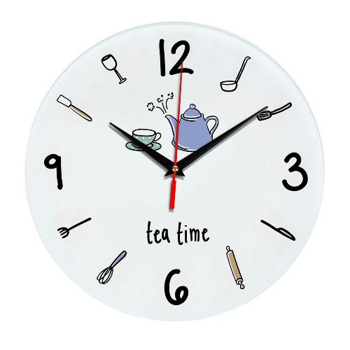 Часы настенные TeaTime, диаметр 28/белый Часы настенные TeaTime, диаметр 28/белый