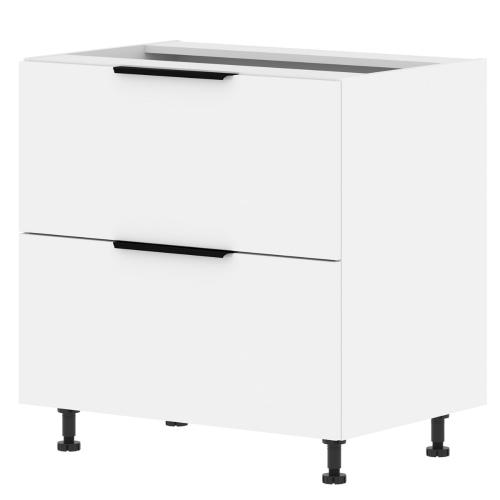 Шкаф напольный с ящиками ALVALINE Белый/Белый, 80х56х82