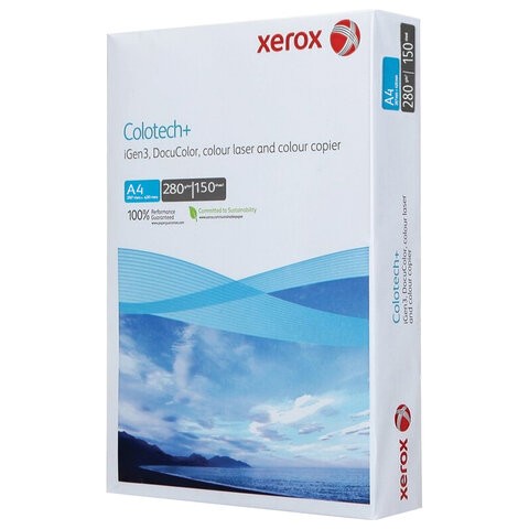 Бумага для цветной лазерной печати А4, 280 г/м2, 150 л., XEROX COLOTECH+ Blue, Австрия, 161% CIE, 003R97097