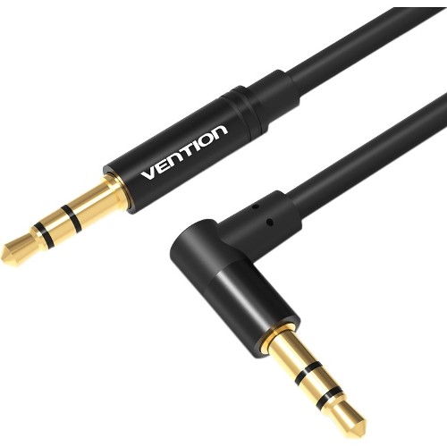 Кабель Vention аудио Jack 3,5 mm M/Jack 3,5 mm M угол 90  - 1м Черный Vention BAKBF-T