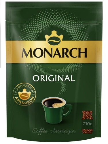 Кофе растворимый сублимированный Monarch Original, 210гр пакет