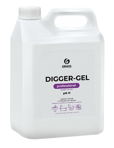 Профхим д/прочистки труб и стоков, гель Grass/Digger-Gel PROF 5 л