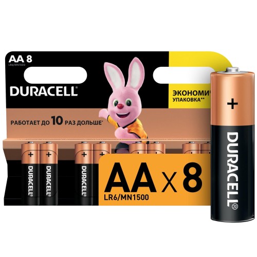 Батарейка DURACELL BASIC АА/LR6-8BL