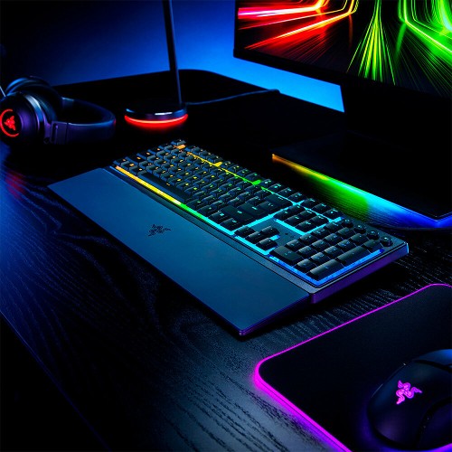 Клавиатура RAZER Ornata V3, мембранная, подсветка, USB, черный (RZ03-04460800-R3R1)