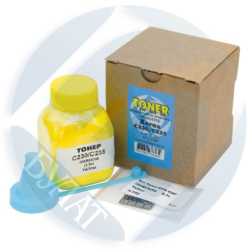 Заправочный комплект БУЛАТ 006R04398 Тонер, чип жёлтый (2500 стр.) для Xerox C230, C235