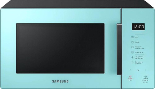 Микроволновая печь Samsung MG23T5018AN/BW, 800Вт, 23л., мятный/черный