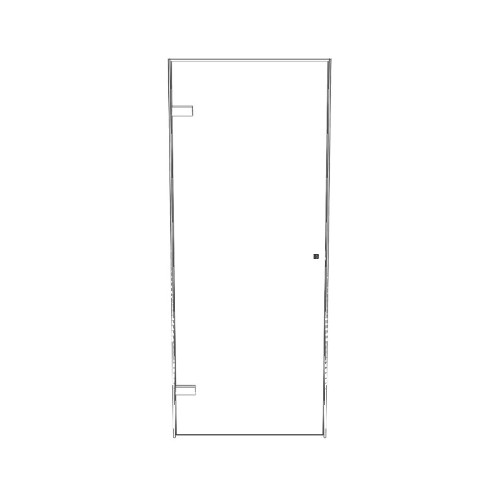 Дверь стеклянная в алюминиевой коробке 746х2290