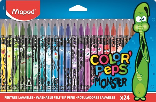 Фломастеры COLOR'PEPS MONSTER смываемые,24 цв/наб,845401