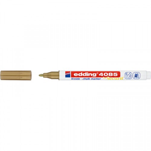 Меловой маркер Edding 4085, круглый наконечник, 1-2 мм Золото