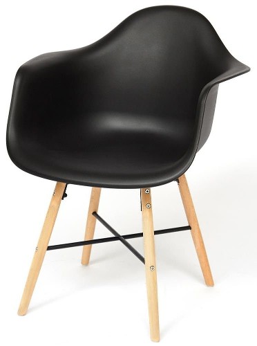 Кресло CINDY, береза/пластик черный