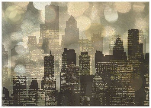 Картина City Lights, 70х50 см, боковина жемчуг с окантовкой