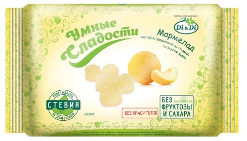 Мармелад Умные сладости Di&Di желейно-формовой со вкусом дыни,стевия,200г