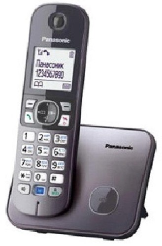 Радиотелефон Dect Panasonic KX-TG6811RUM серый металлик АОН