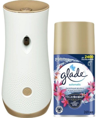 Освежитель воздуха автоматический Glade авт+смен Лазур волн и магнол 269 мл