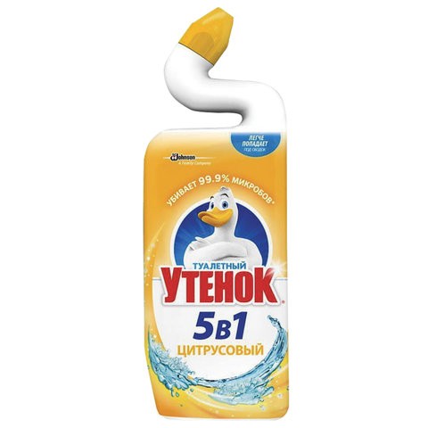 Средства для чистки туалетных комнат для уборки туалета 500 мл, ТУАЛЕТНЫЙ УТЕНОК &quot;Цитрусовый&quot;