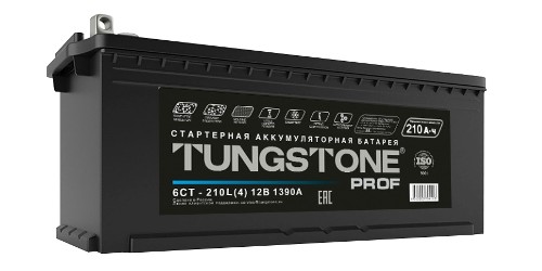 Аккумулятор Tungstone Prof 6СТ-210L(4) болт