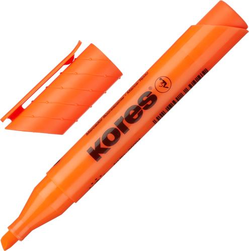 Маркер текстовыделитель KORES 1-5 мм оранжевый 36004