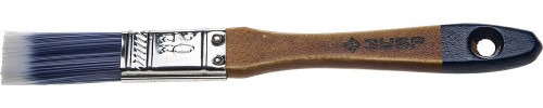 ЗУБР АКВА, 20 мм, 3/4", светлая искусственная щетина, деревянная ручка, для воднодисперсионных и акриловых ЛКМ, плоская кисть (4-01007-020)