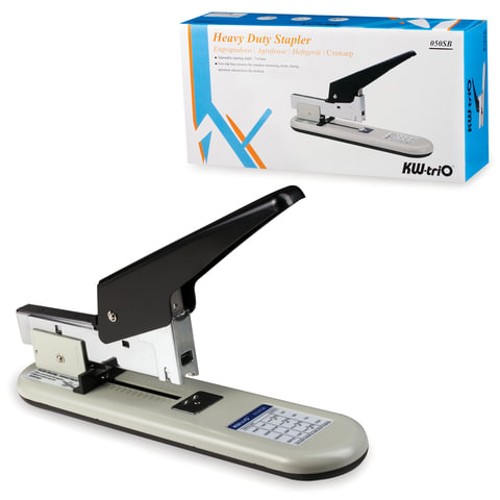 Мощный степлер для бумаги KW-trio -50-SB, до 100 листов, серый/черный, №23/6-23/13