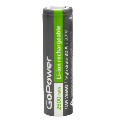 Аккумулятор Li-ion GoPower IMR18650 (00-00018356) Аккумулятор Li-ion GoPower IMR18650 (00-00018356)