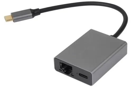 Адаптер TypeC--->RJ45+PD 100Вт, Allum Shell, VCOM <CU4591> VCOM CU4591