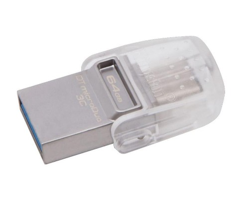 Флеш-память Kingston microDuo 3C, 64Gb, USB 3.1 G1, Type-C, DTDUO3CG3/64GB