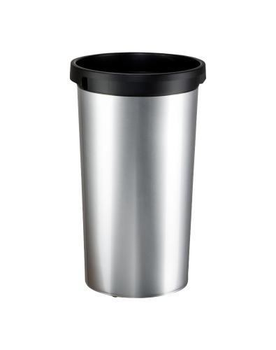 Контейнер Ирис пластиковый с металл покрытием круглый, метал-черный