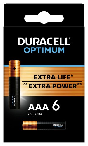 Батарейка Duracell Optimum LR03-6BL (5014066) ААА/алкалиновые/1,5v/6шт./уп