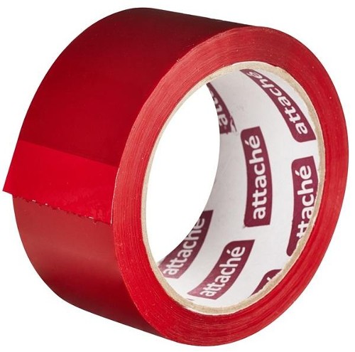 Клейкая лента упаковочная Attache 48 мм х 66 м красный 146158